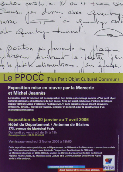  affiche de l'exposition Le PPOCC  Bziers