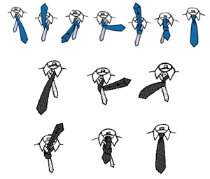 dessin - manire de nouer la cravate