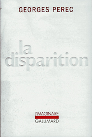 couverture de La disparition de Georges Perec