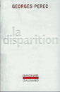 couverture de La disparition de Georges Perec