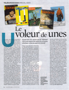 imgette d'un article de Telerama le voleur de unes