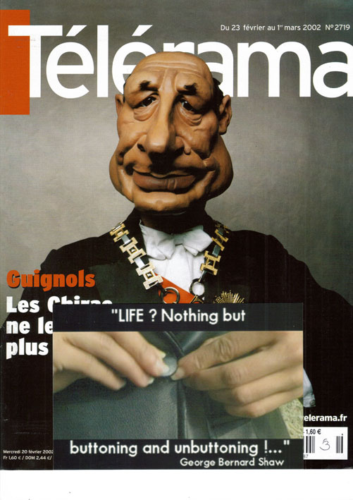 Couverture de Telerama n2773 - Jacques Chirac - customise par Sylvain Bravo