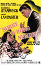 imagette affiche du film Sorry, wrong Number de Anatole Litvak