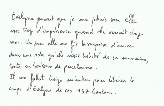  texte manuscrit- fragment de synopsis du film L'homme qui aimait les femmes de  Franois Truffaut-  