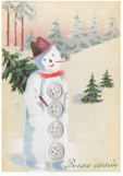 le bonhomme de neige et les boutons