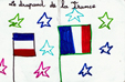  picto dessin d'enfant - drapeau français - exposition Marianne mise à nu - artothèque de Lyon - mai-juin 2008
