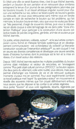  texte d' article de Denise Menu dans Agri-Culture n°7 -Monsieur Bouton 