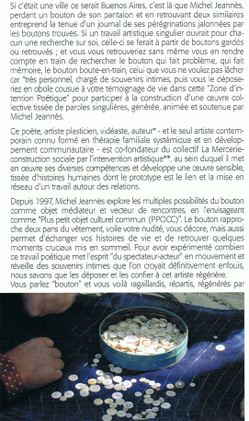  texte d' article de Denise Menu dans Agri-Culture n7 -Monsieur Bouton 
