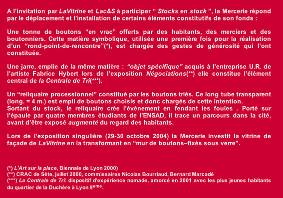 capture d'écran concept de l'exposition LaMercerie  invitée à Stocks en stocks à LaVitrine lieu d'art contemporain à Limoges